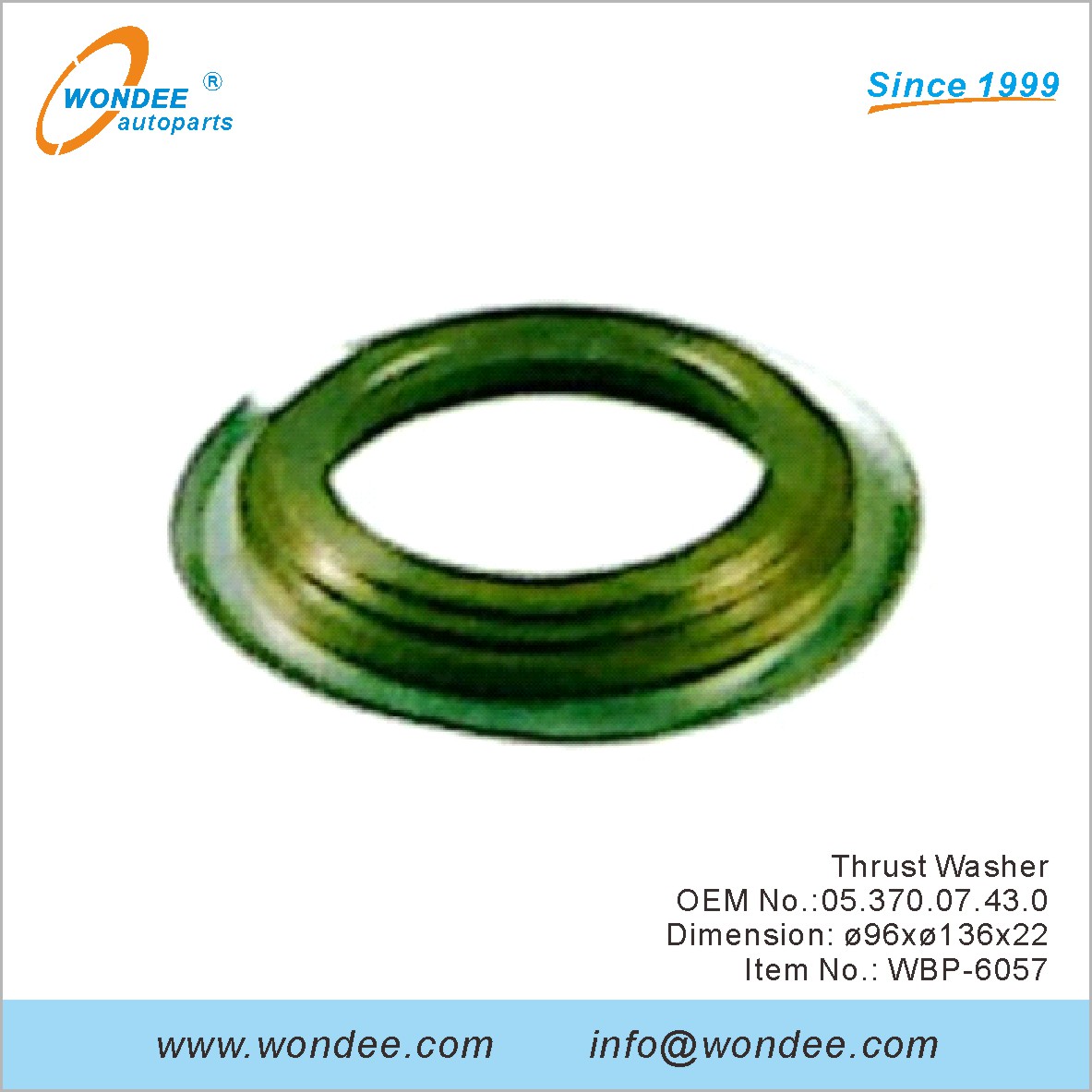 دفع غسالة OEM 0537007430 لـ BPW من Wondee