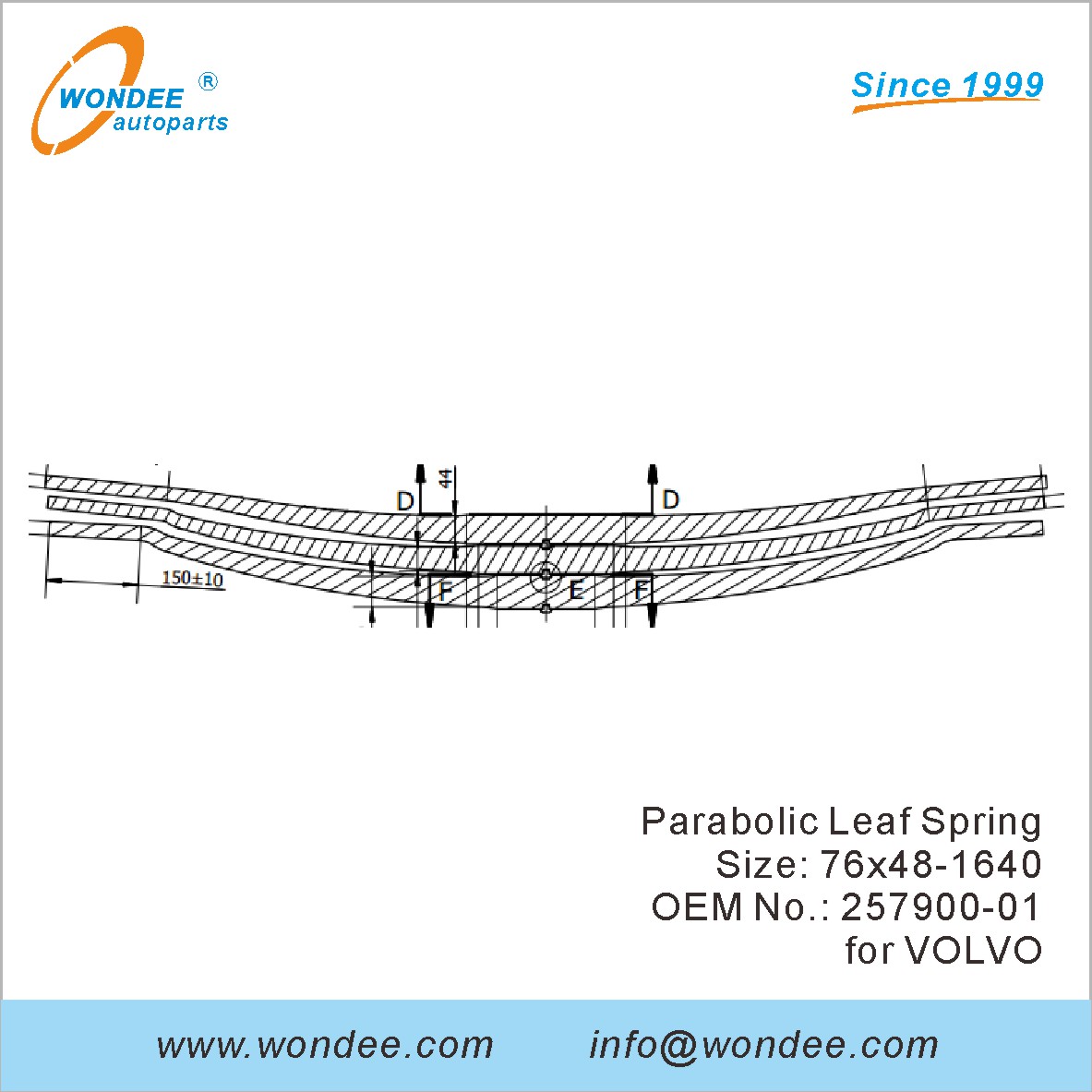WONDEE HUSTER DIRCTION LEAP Spring OEM 257900-01 for Volvo