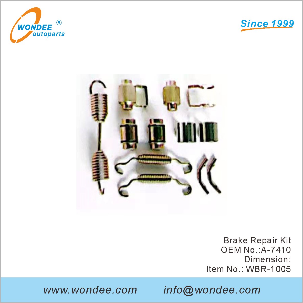 مجموعة إصلاح الفرامل OEM A-7410 من Wondee