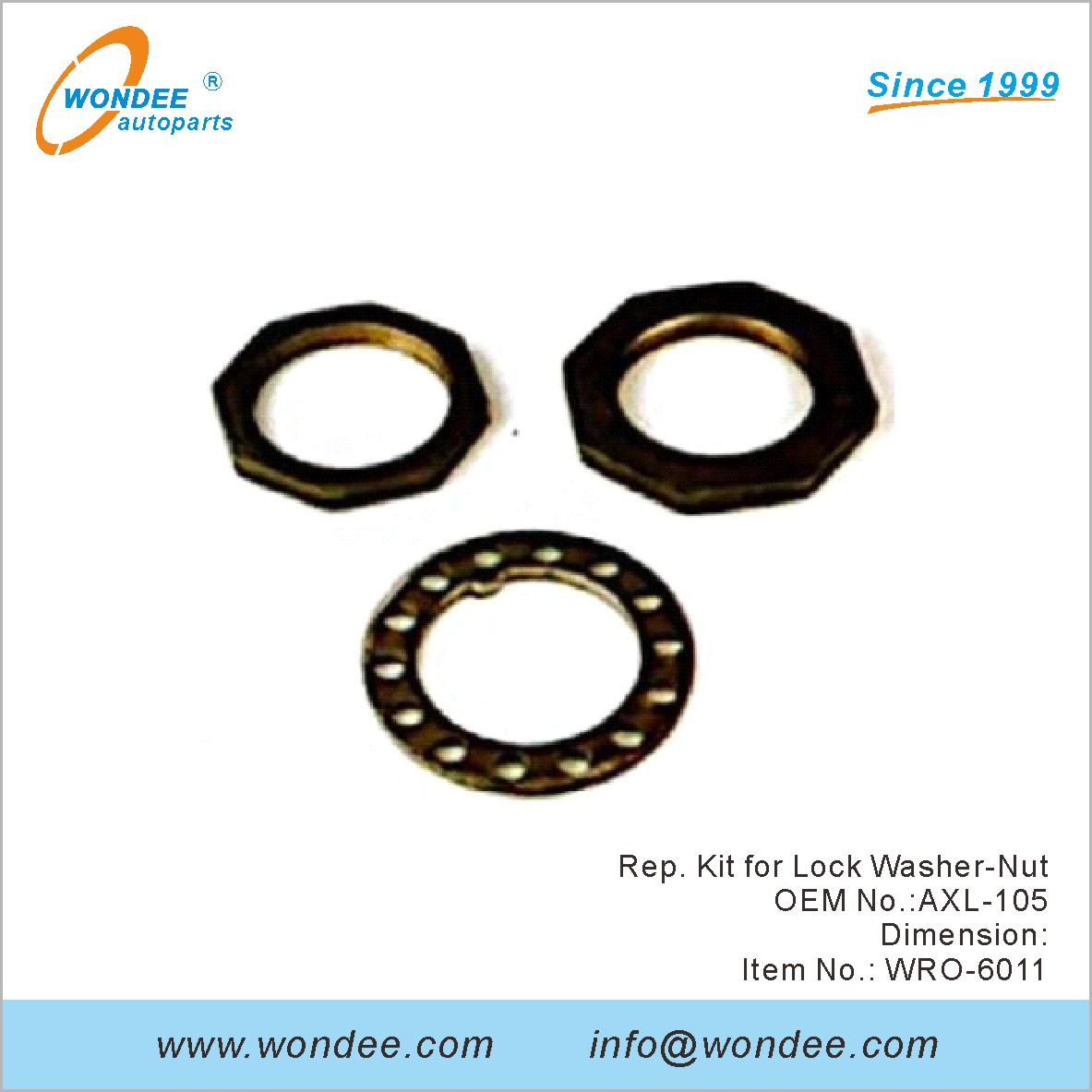 ريب. مجموعة قفل غسالة OEM OEM AXL-105 لـ ROR من Wondee